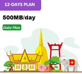 Sing/Malay/Thai 12 Days Unlimited Data(500MB/day high speed)