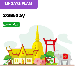 Sing/Malay/Thai 15 Days Unlimited Data(2GB/day high speed)