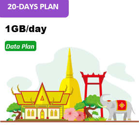 Sing/Malay/Thai 20 Days Unlimited Data(1GB/day high speed)