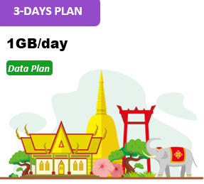 Sing/Malay/Thai 3 Days Unlimited Data(1GB/day high speed)