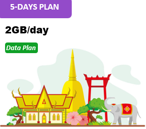 Sing/Malay/Thai 5 Days Unlimited Data(2GB/day high speed)