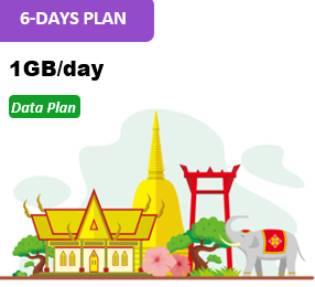 Sing/Malay/Thai 6 Days Unlimited Data(1GB/day high speed)